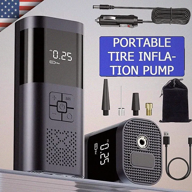 10-In-1 Tire Inflator Car Air Pump Compressor Electric Portable Auto 12V 150 PSI