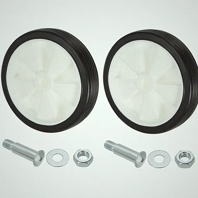 2Pcs 6" Universal Air Compressor Wheel with 0.5" Hole, White