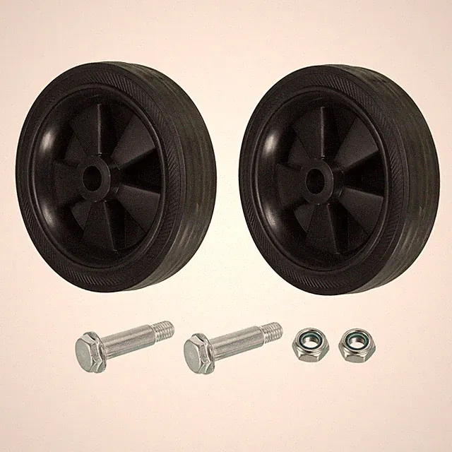 4.5" 2 Pcs Universal Air Compressor Wheel with 0.5" Hole Black