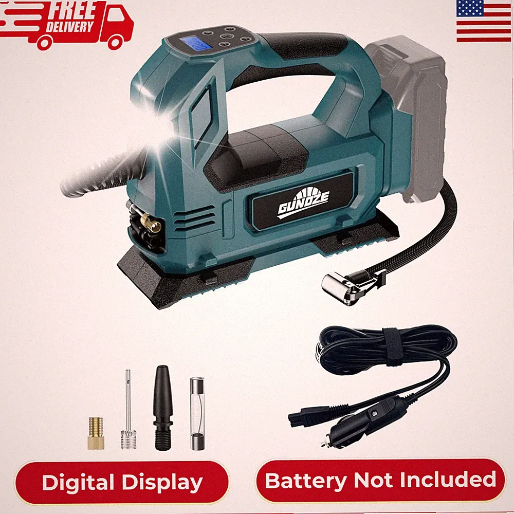 Cordless Tire Inflator Air Compressor For Makita 18V Battery,150PSI Portable LED