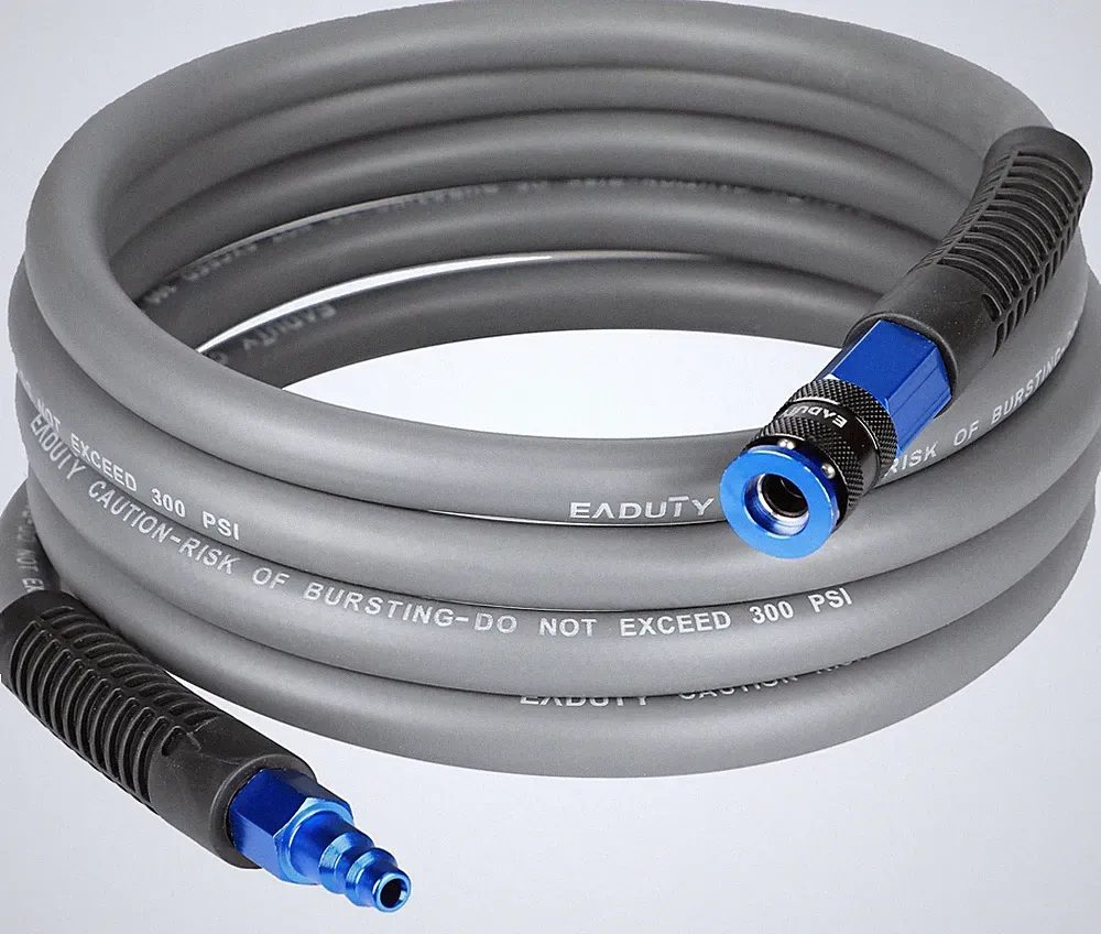 EADUTY Hybrid Lead-in Air Hose 3/8 In. x 10 ft, Lightweight, 10 FT, Gray