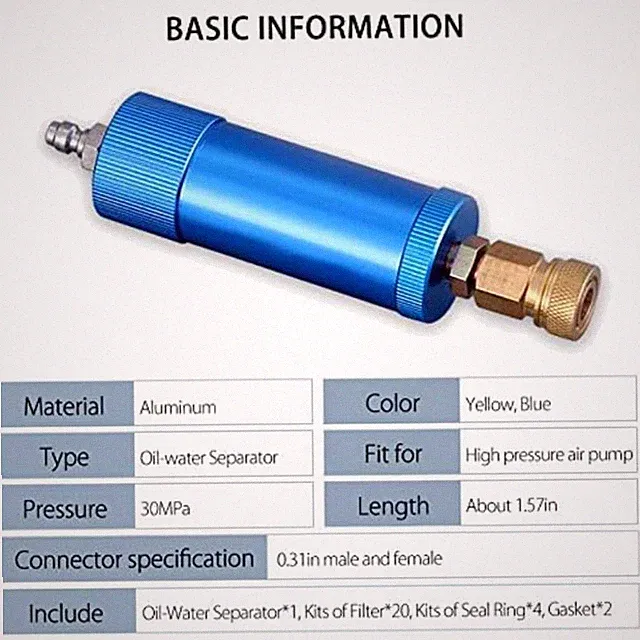 PCP Air Compressor Filter Female Male Connect Blue