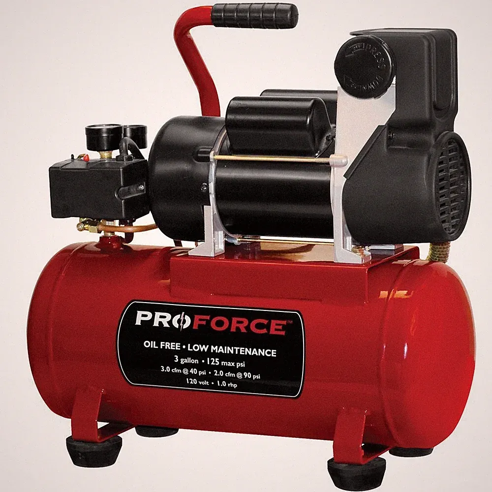 ProForce VPF1080318 1 HP 3 gal. Oil-Free Horizontal Hot Dog Air Compressor New