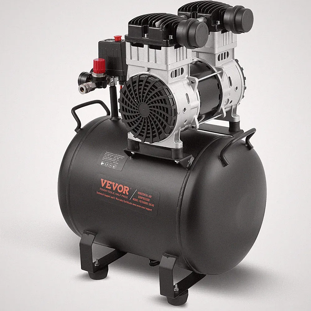 VEVOR Air Compressor Compact Portable Oil Free Compressor 10 Gallon 90 PSI